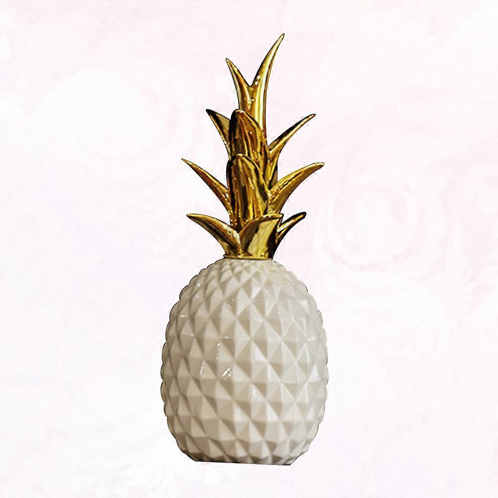 Pineapple Statue Decor, Ceramic Piece for Kitchen and Living Areas
