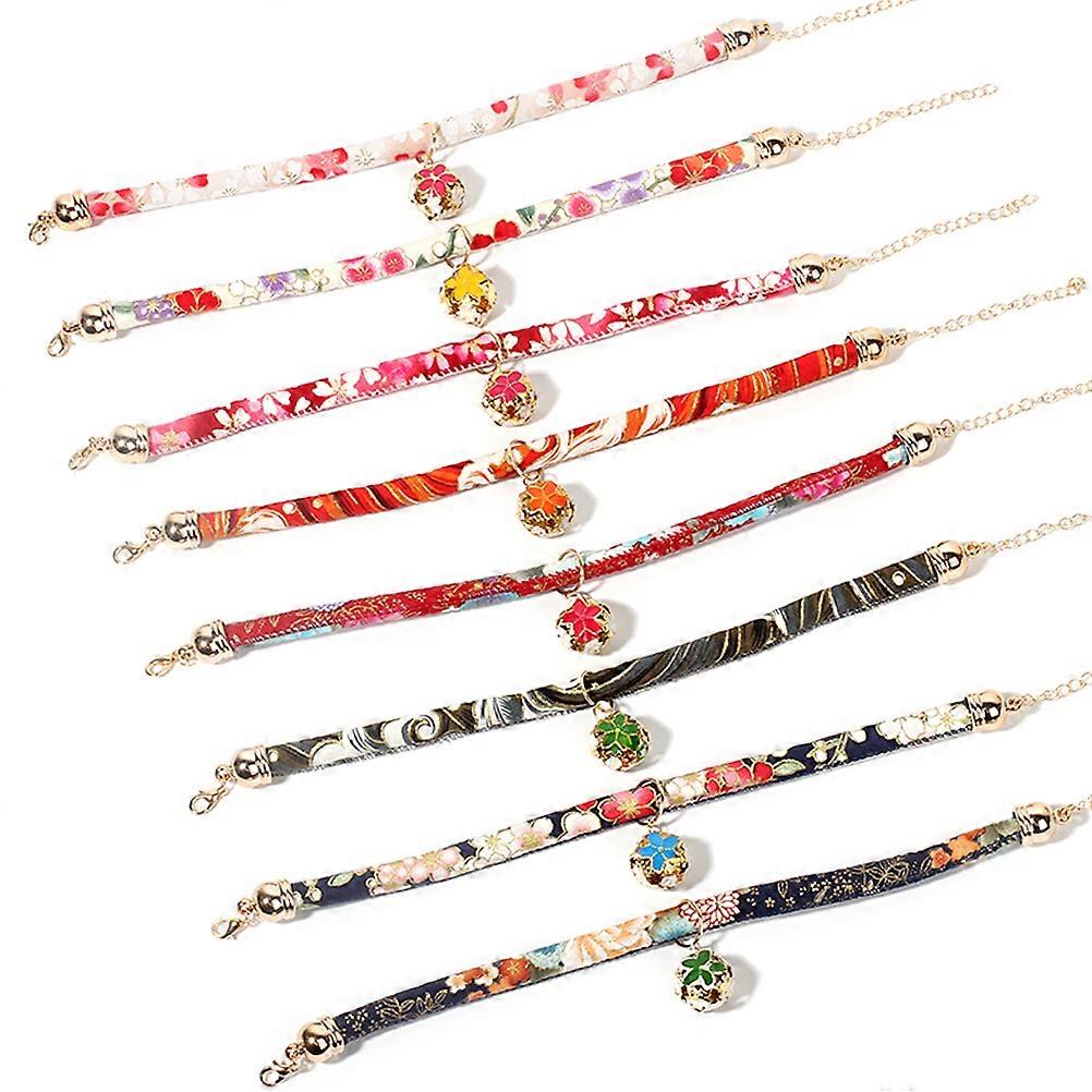 Creative Flower Pattern Adjustable Pet Collar For Dog And Multi Bell Design 1Set
