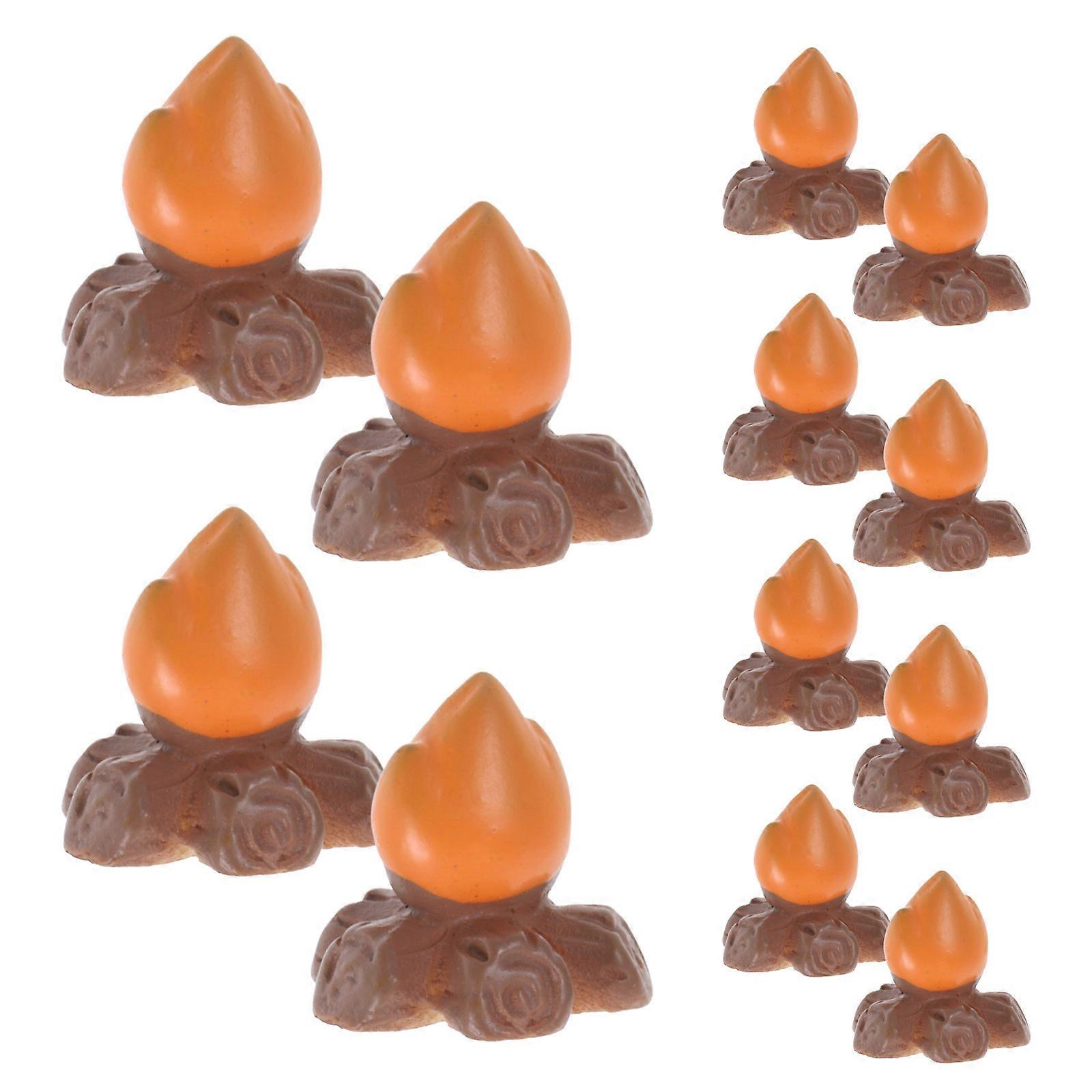 20pcs Miniature Campfire Model for Micro Landscape Scene Setting Decorative Resin Crafts