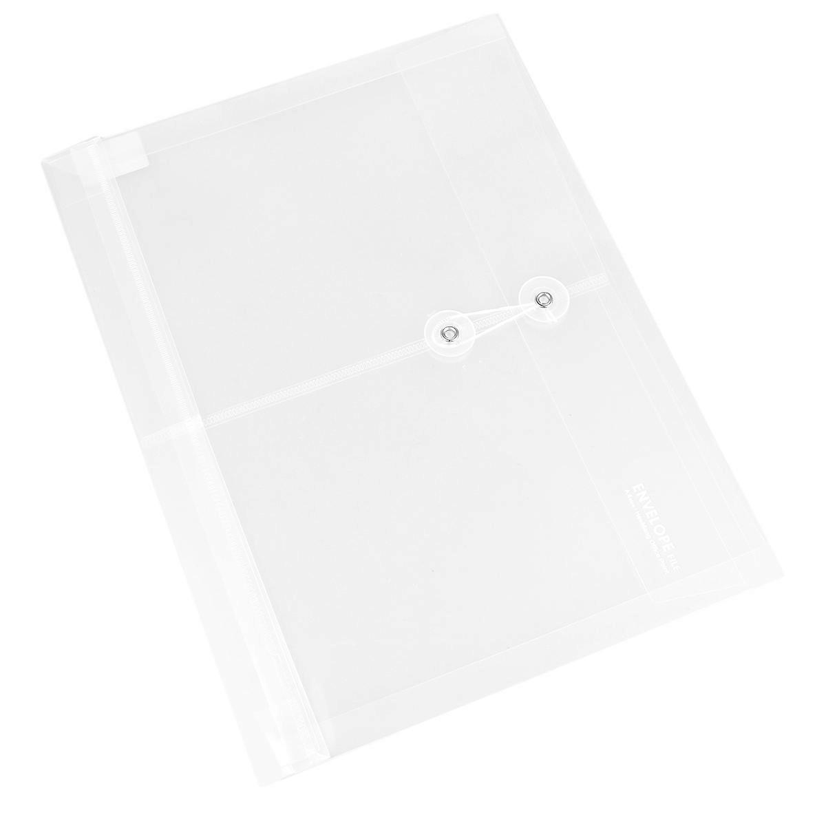 String Closure Plastic Envelopes A4 Size Waterproof Document Organizer Suitable For Office Workers And Students 10Pcs