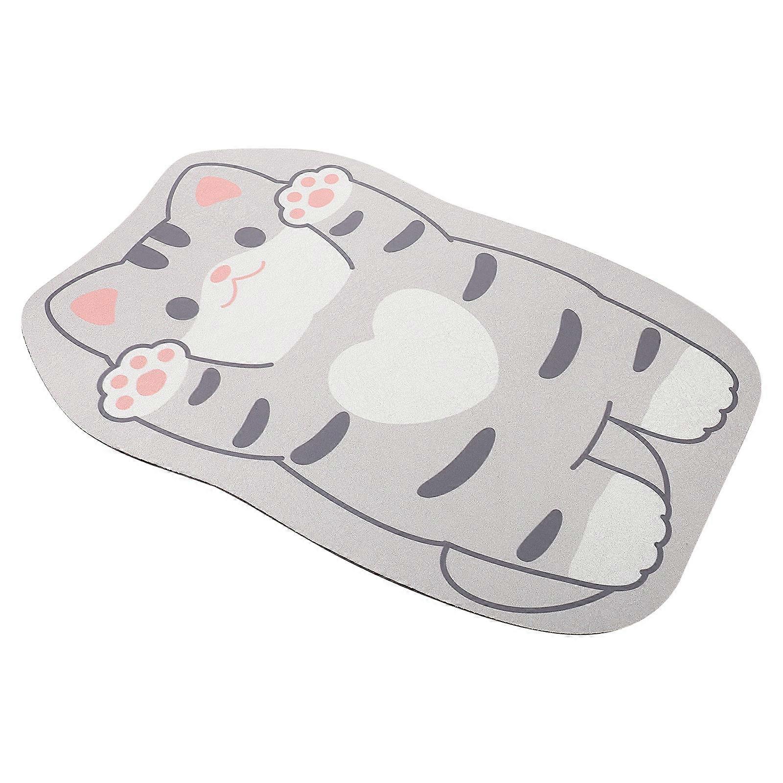 Anti-slip Floor Mat With Cartoon Pet Pattern Suitable For Entryway Or Foyer In Grey 1 Pcs