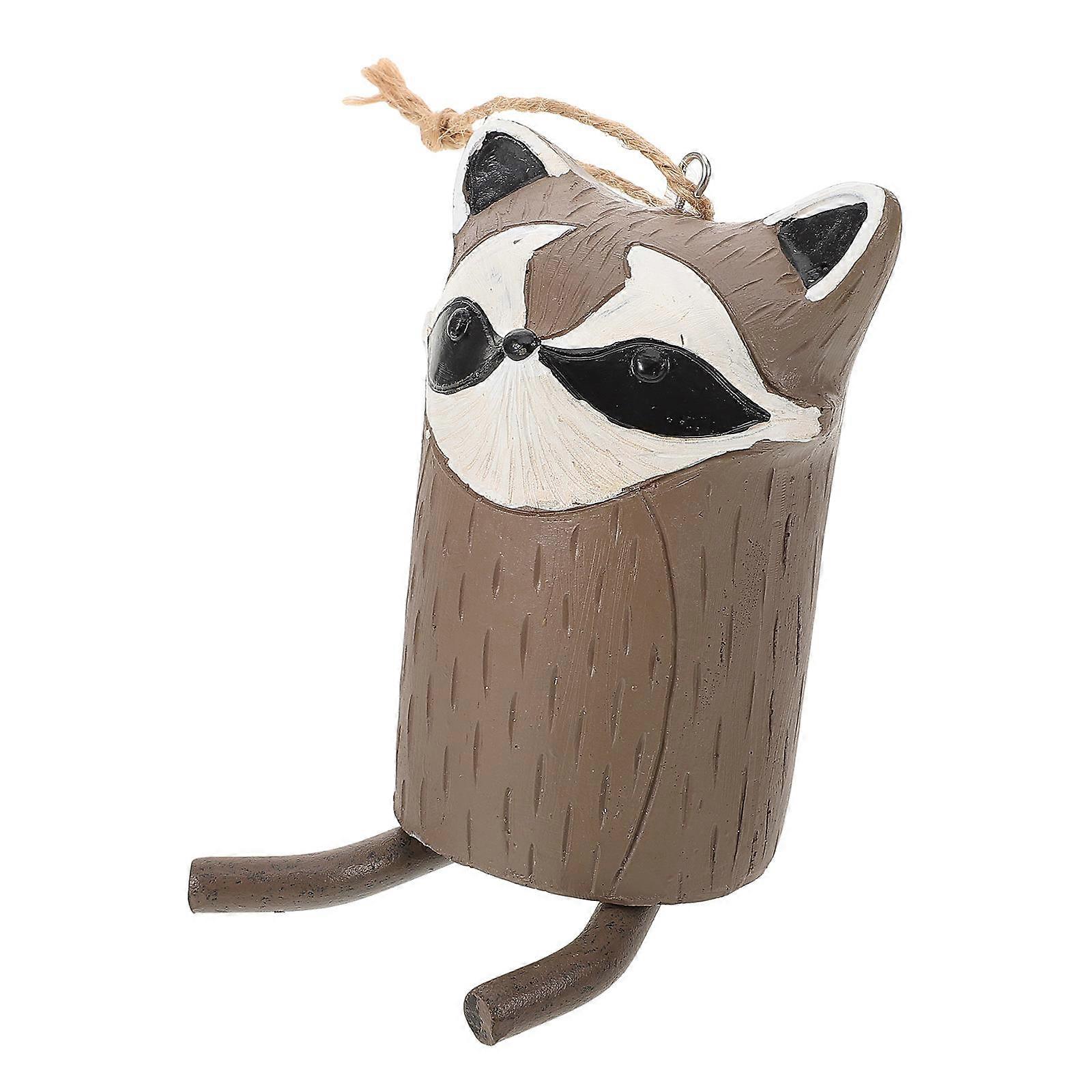 Animal Wind Chime Decor Resin Chocolate Hanging Bell with Weather-Resistant Features