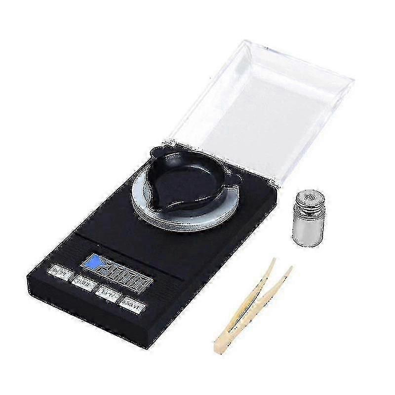 0.001g Electronic Digital Scale Portable Mini Scale Precise Professional Pocket Scale Milligram 50g Calibration Weights Tweezer(50g 0.001g)