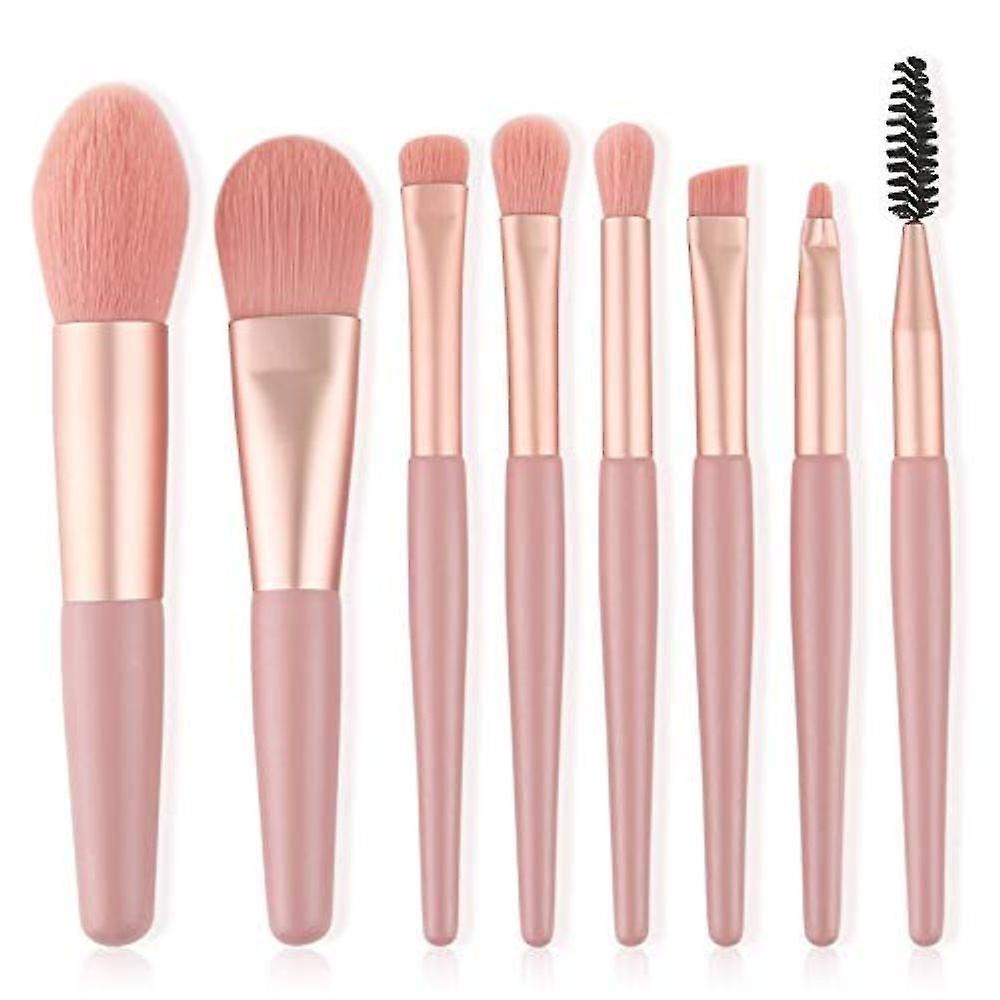 8 Pieces Makeup Brushes Set, With 2 Basic Bigger Makeup Brushes And 6 Relatively Smaller Brushes