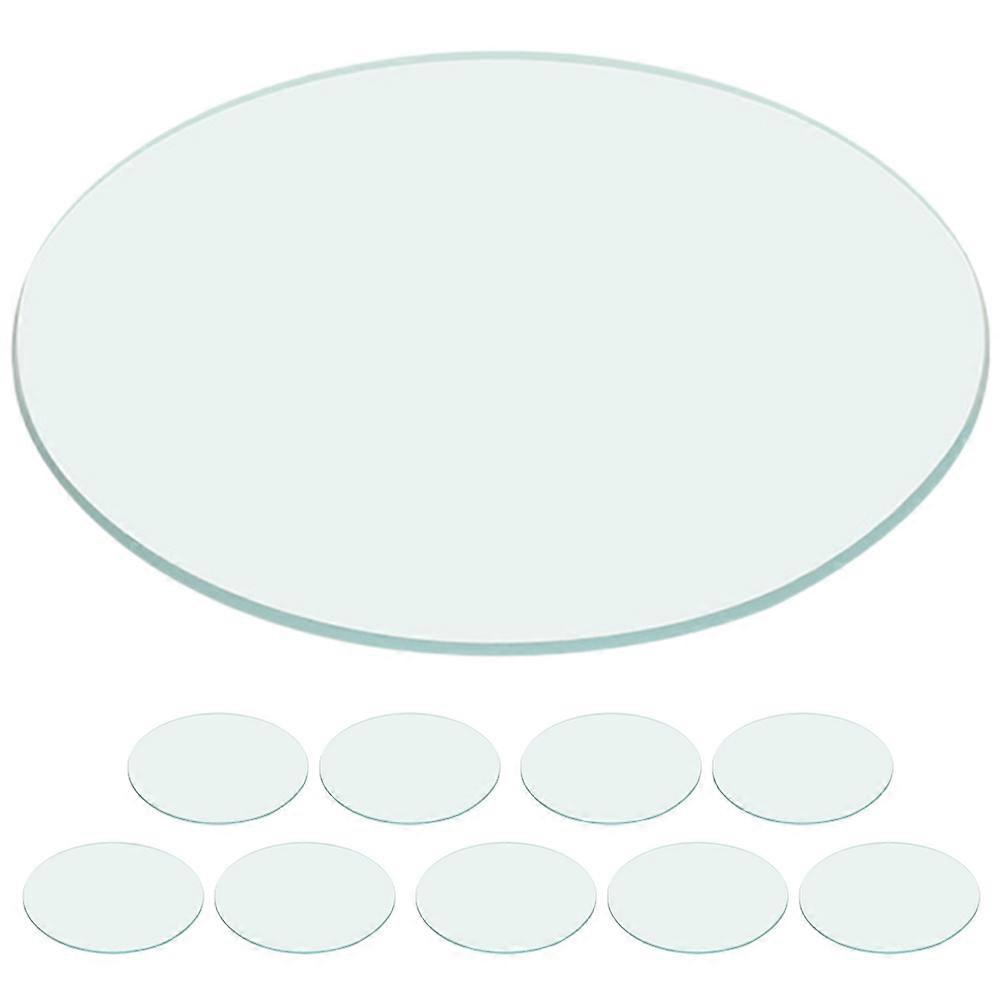 Laboratory Watch Glasses 10Pcs Transparent Chemistry Classroom Science Experiment Accessories Round And Flat Shape Evaporation Tools
