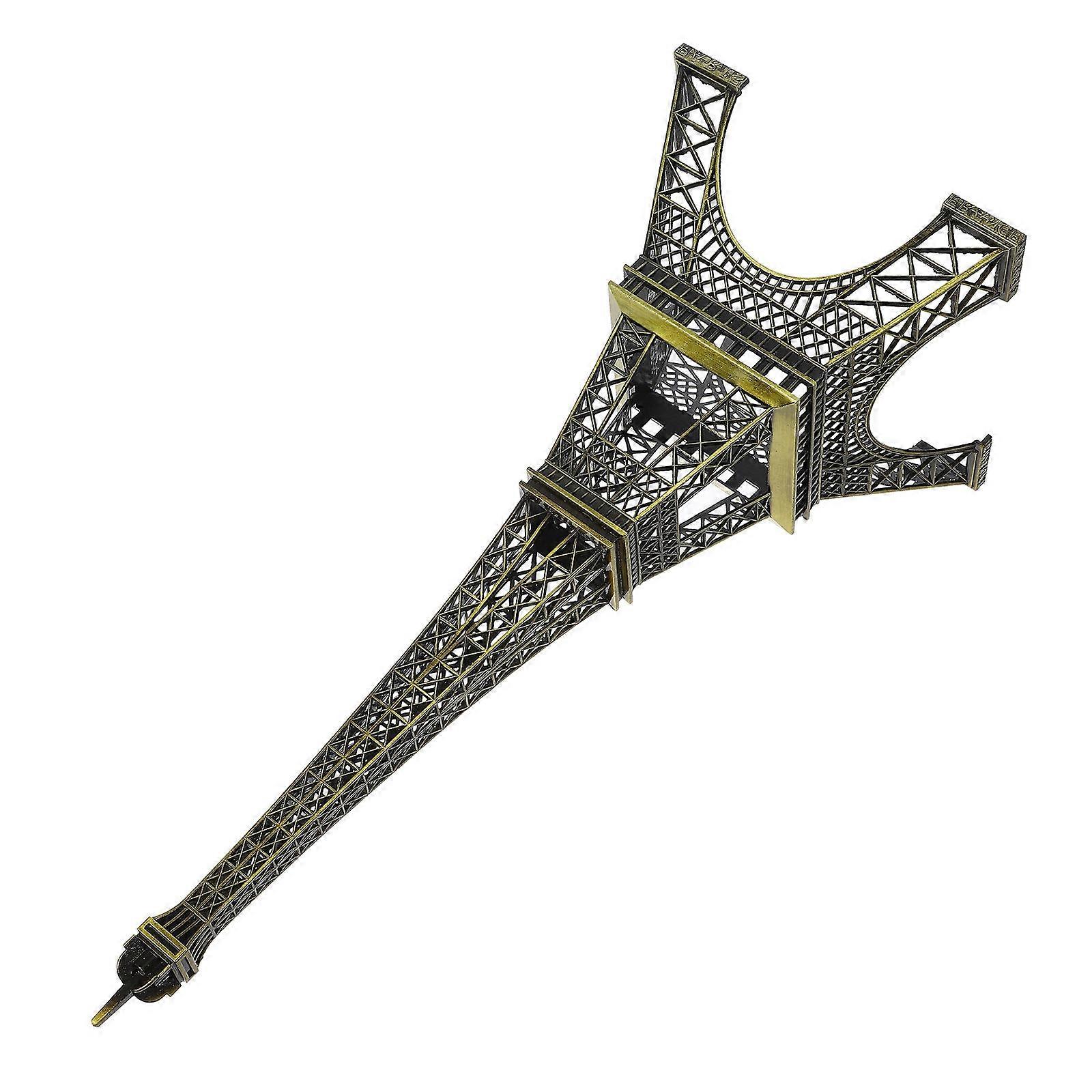 Eiffel Tower Statue For Home Decor Collectible Gift Metal Alloy Elegant Design Dark Brown 1Pack