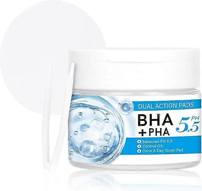 90 buc BHA + PHA tampoane exfoliante pentru față, tampoane de curățare a feței refacienta, controlul uleiului și echilibrul pH-ului, exfoliant facial pentru a reduce acneea, Brigh-ten & Moi