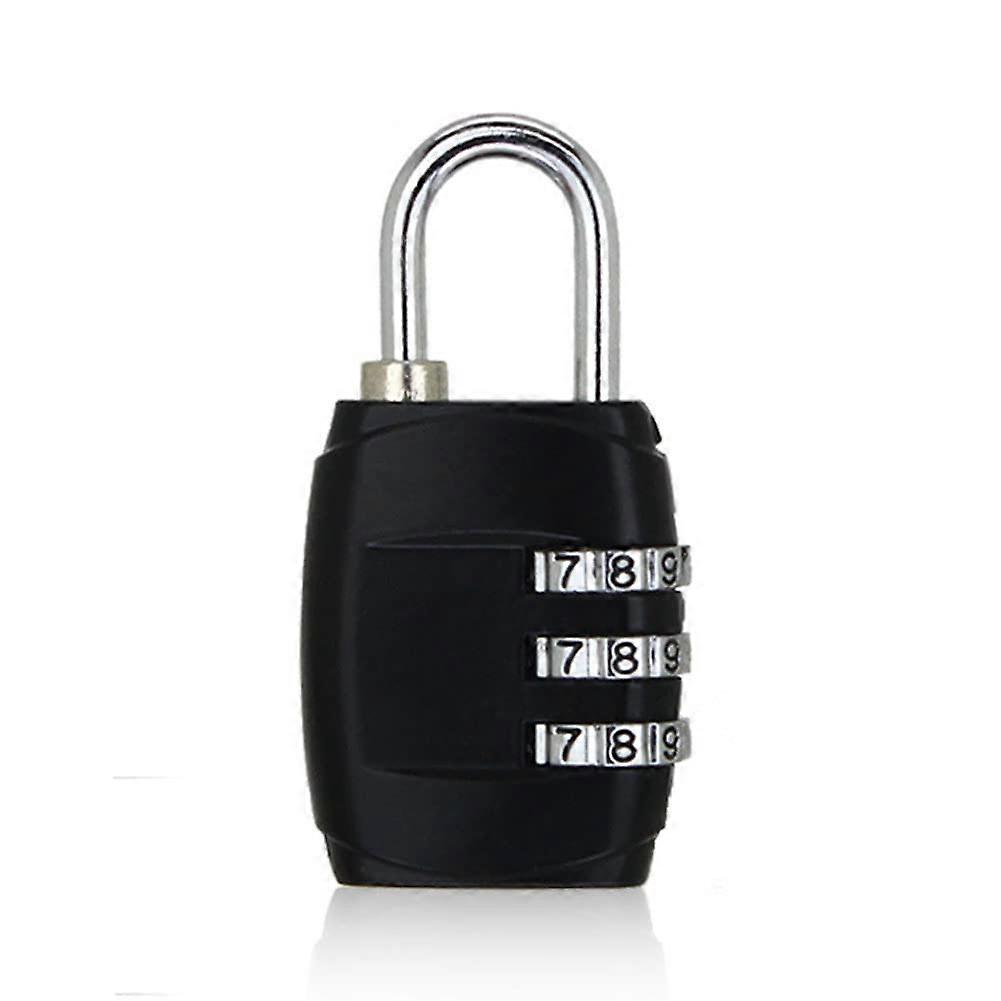 Padlock Luggage Lock, 4-Pack Combination Code Locks, Weatherproof Suitcase Locks, Black for Gym, School, Lockers