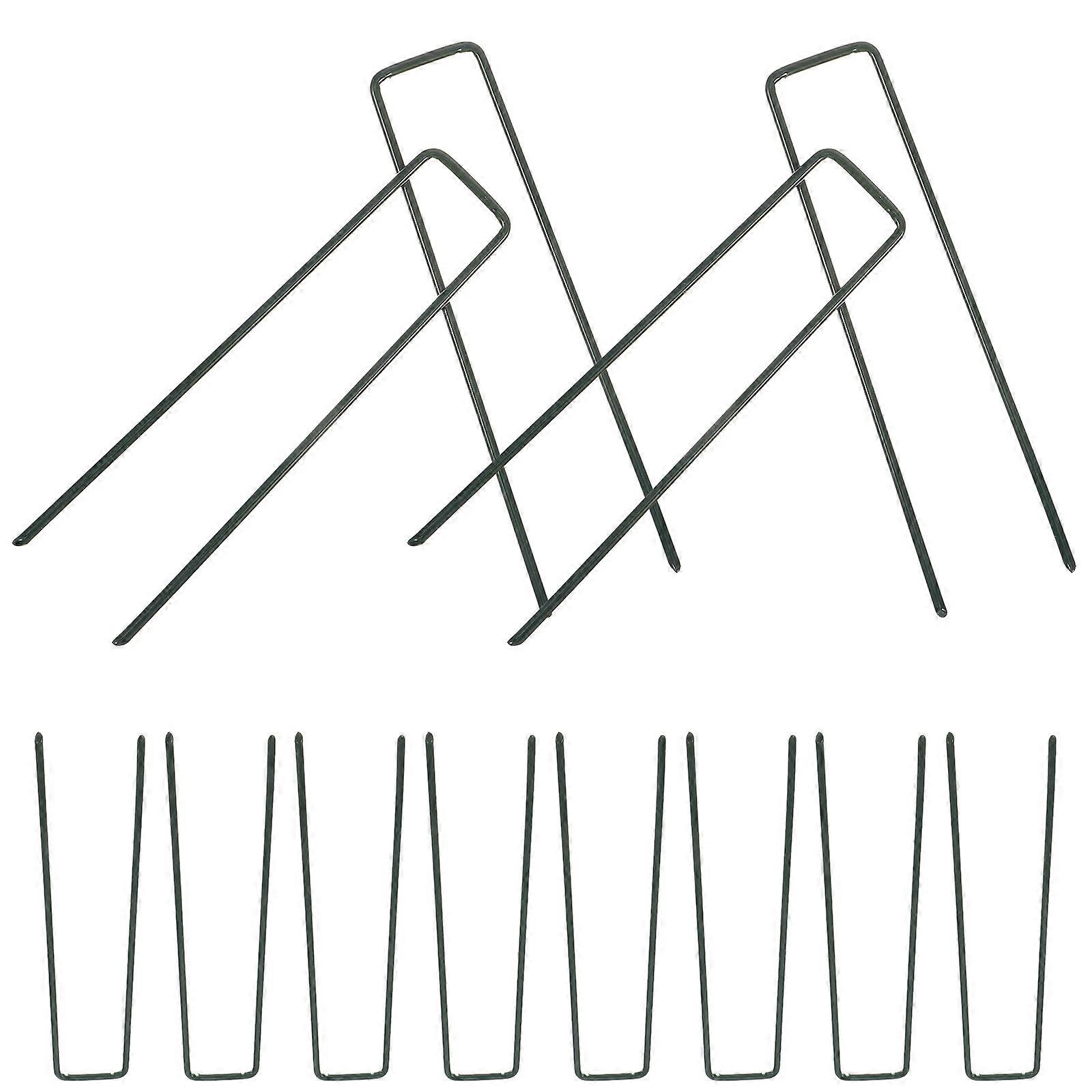 30pcs U Shaped Garden Stakes, Durable Metal Ground Pegs for Tents, Tarps, and Landscaping, Weather Resistant Anchoring Staples