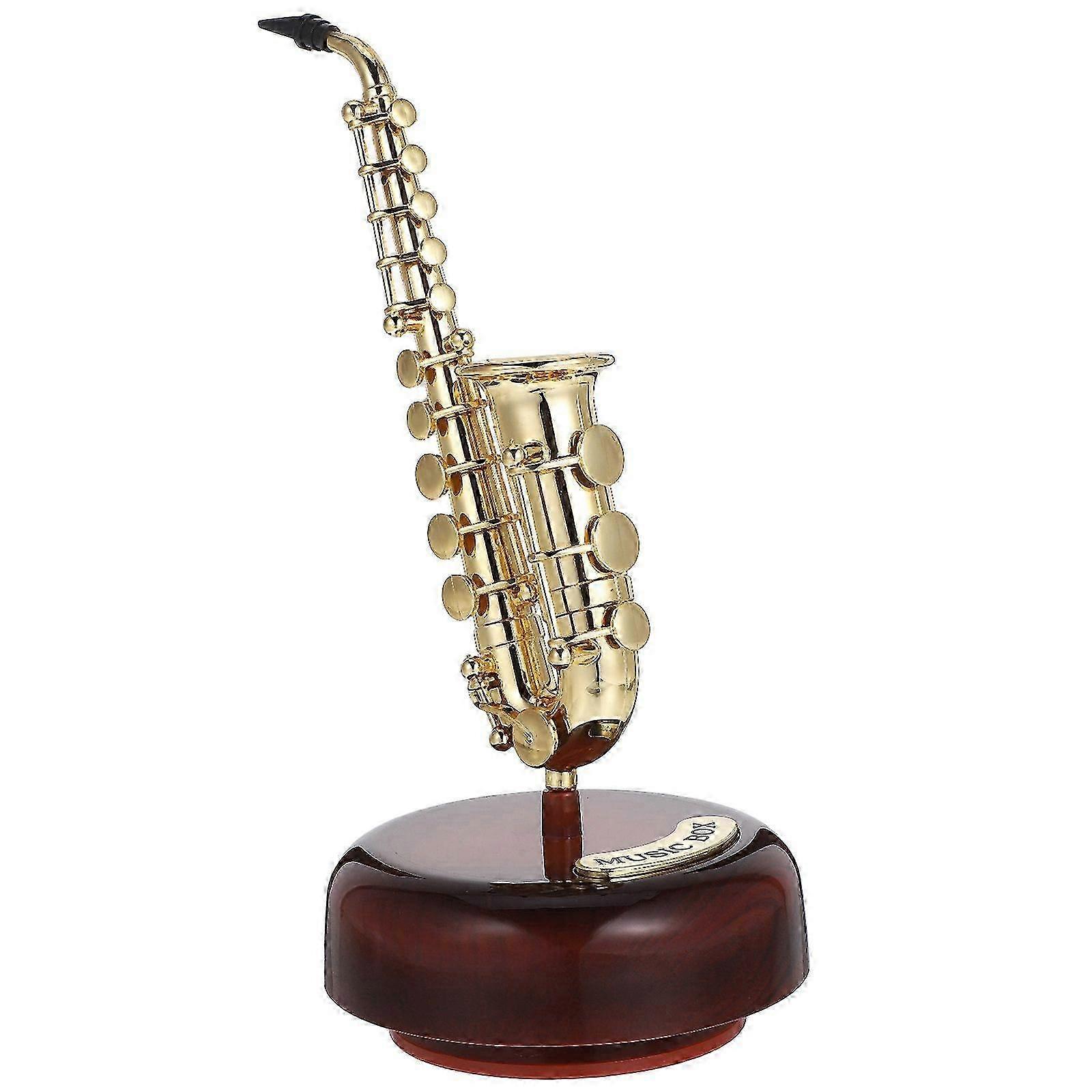 Creative Plastic Instrument-Shaped Desktop Music Box
