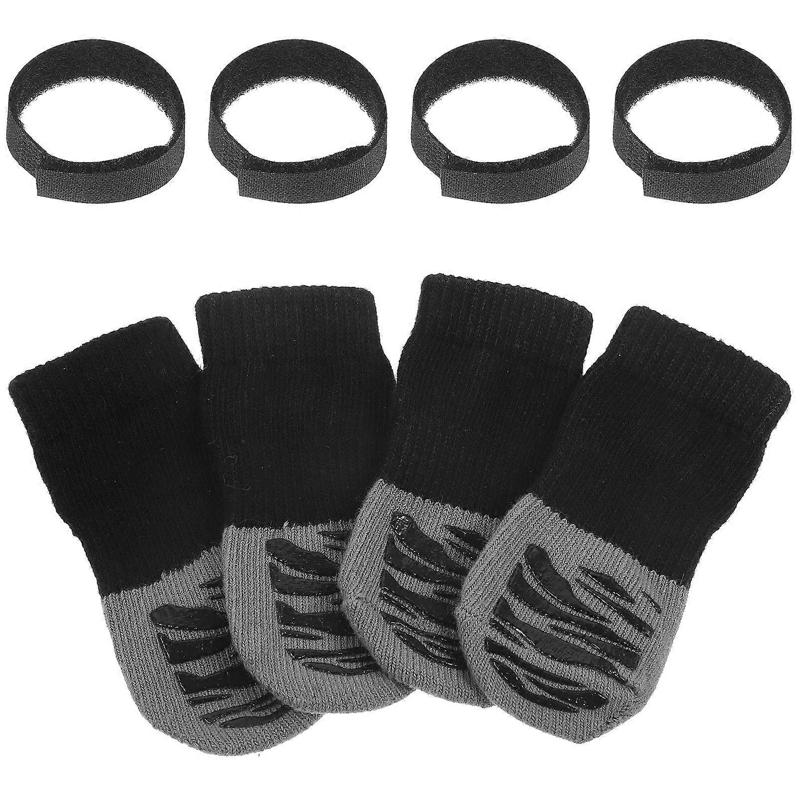 4Pcs Non Skid Dog Socks Shape Multi Lightweight Material For Protecting Floors During Activities