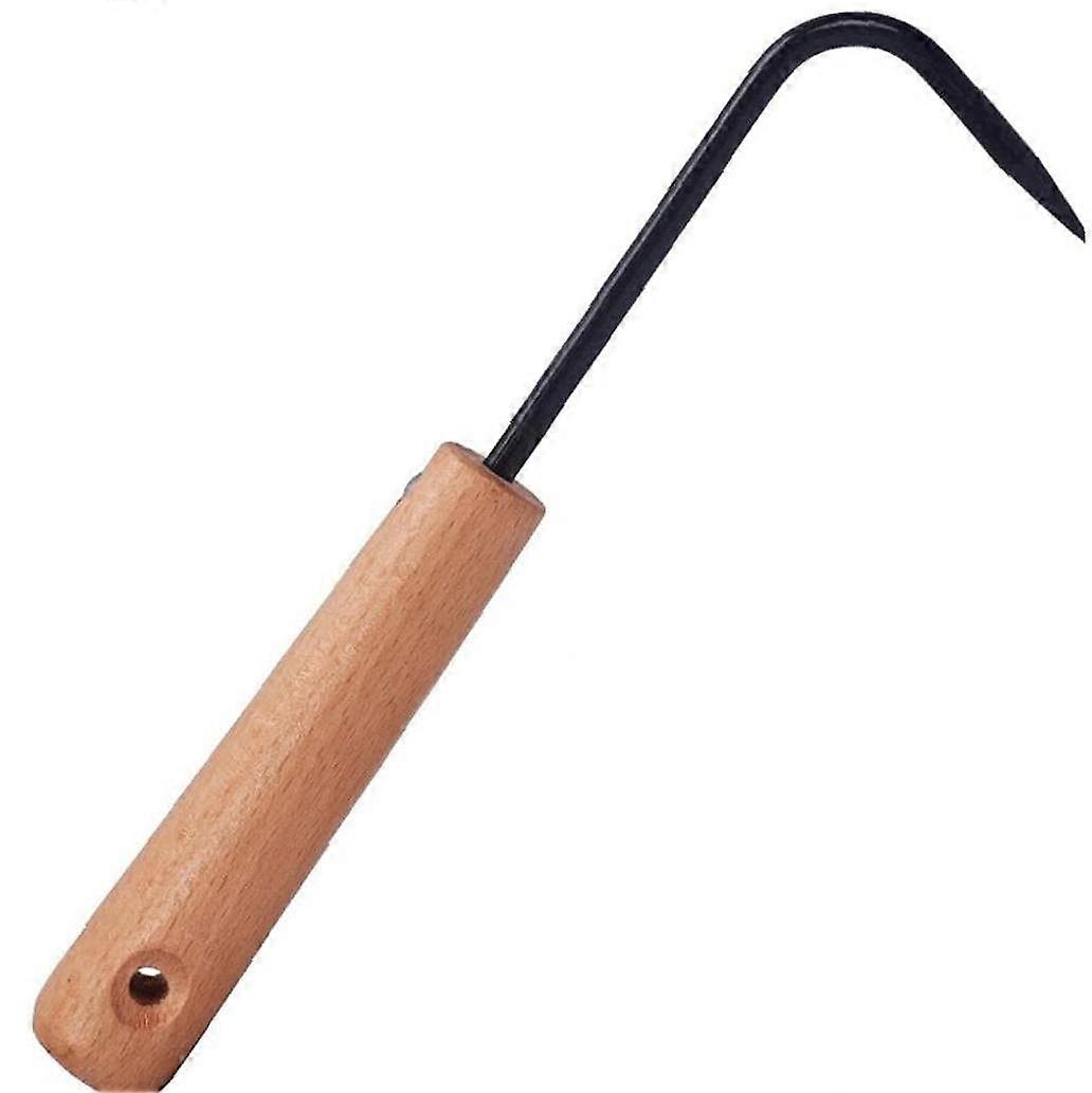 Bonsai Hook Steel Garden Tool with Handle, Single Claw Root Hook for Digging, Cultivating, and Weeding