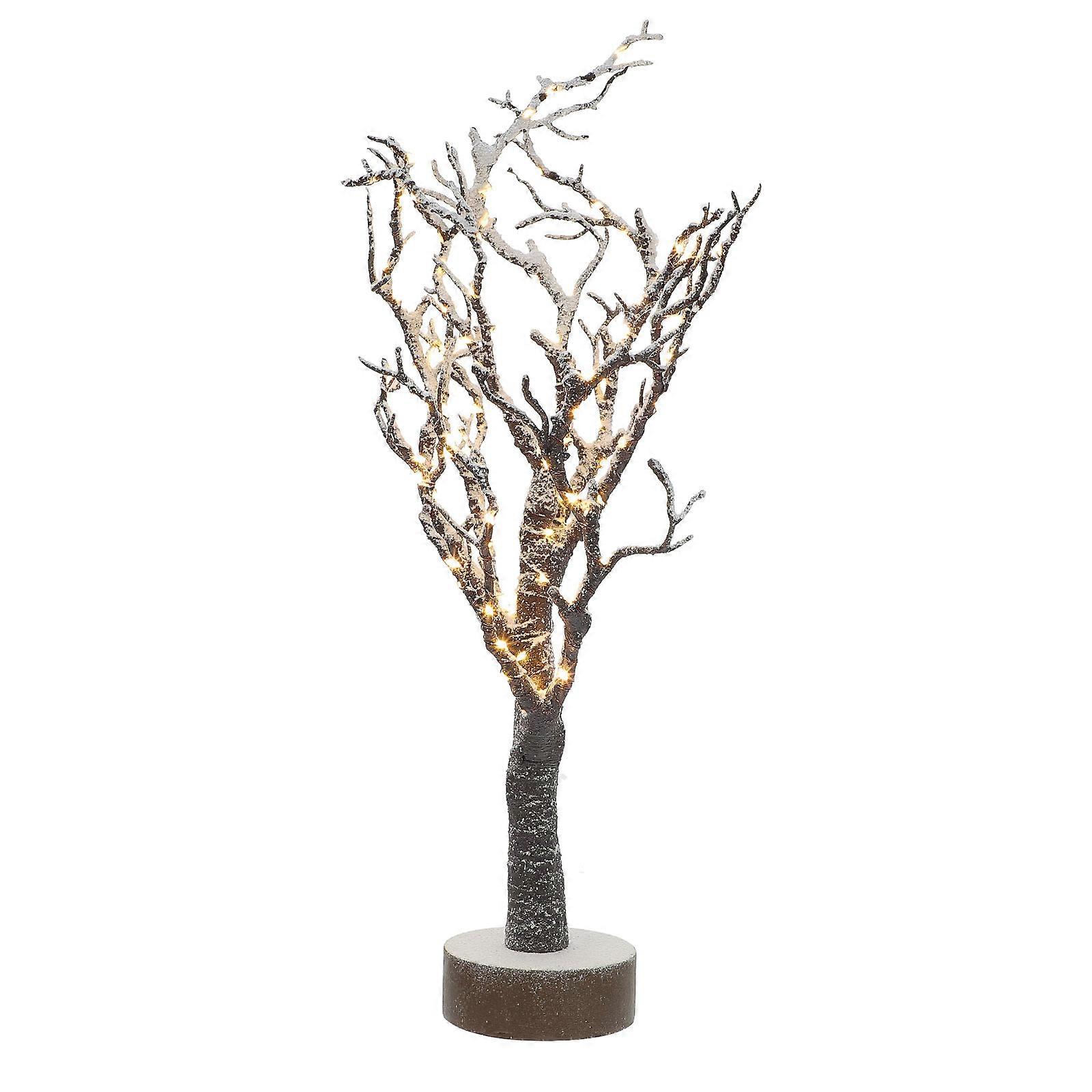 Artificial Branches Tree Lamp Decoration For Christmas Decor With Details In Brown 1Set