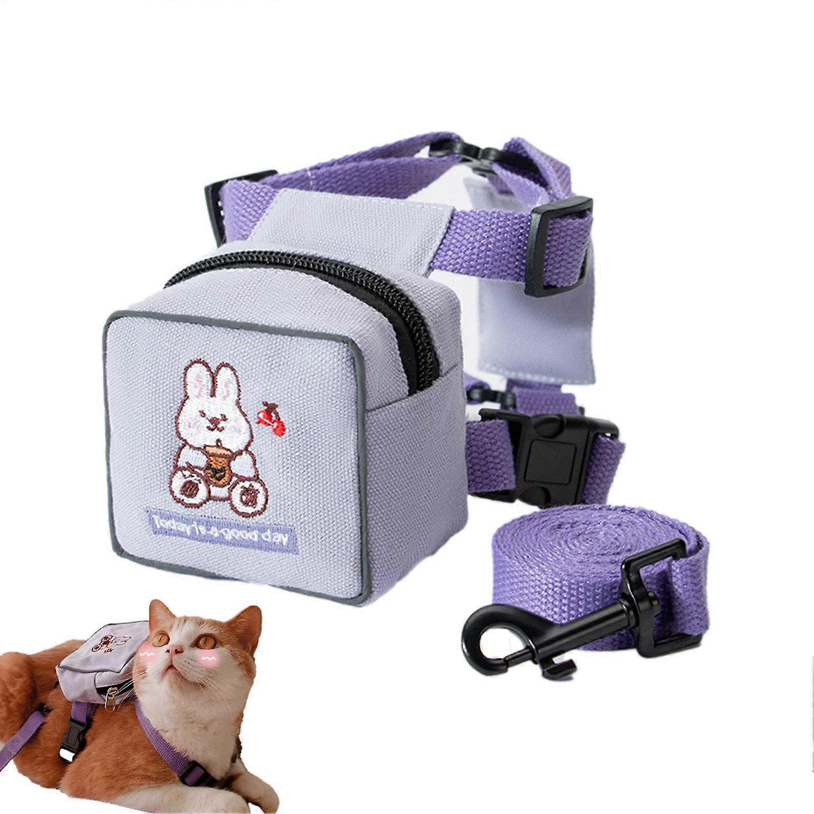 Dog harness with pockets, backpack for dogs, adjustable colorful hiking harness