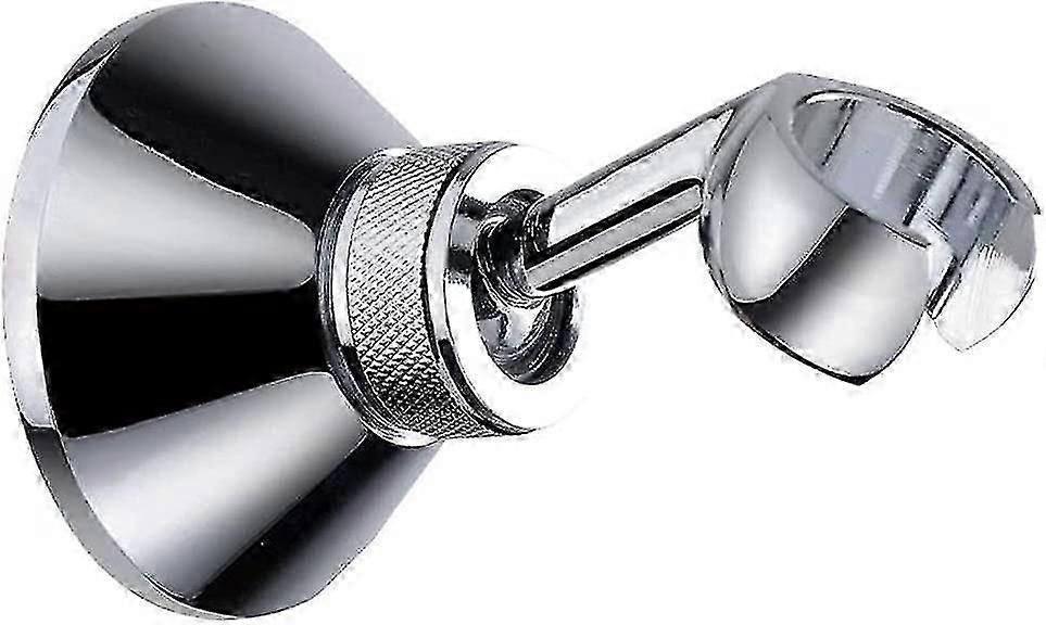 Adjustable Shower Head Holder - Hand Shower Bracket, Chrome Finish, Wall Mount Clamp