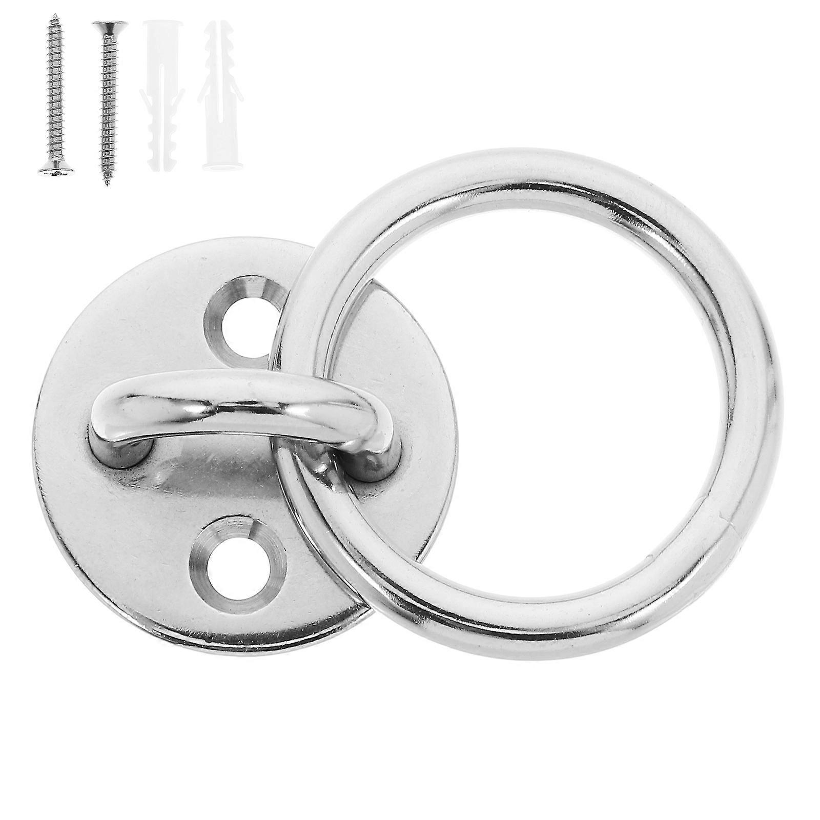 Stainless Steel Round Ceiling Hooks For Fitness Equipment Hammocks And Swings 3Pcs Strong Hanging Support For Marine Environment
