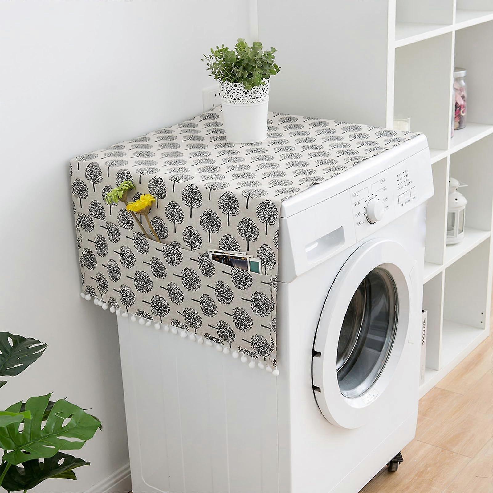 Dust Cover for Washing Machine, Multifunctional, with Storage Bag, Apricot 70*170cm