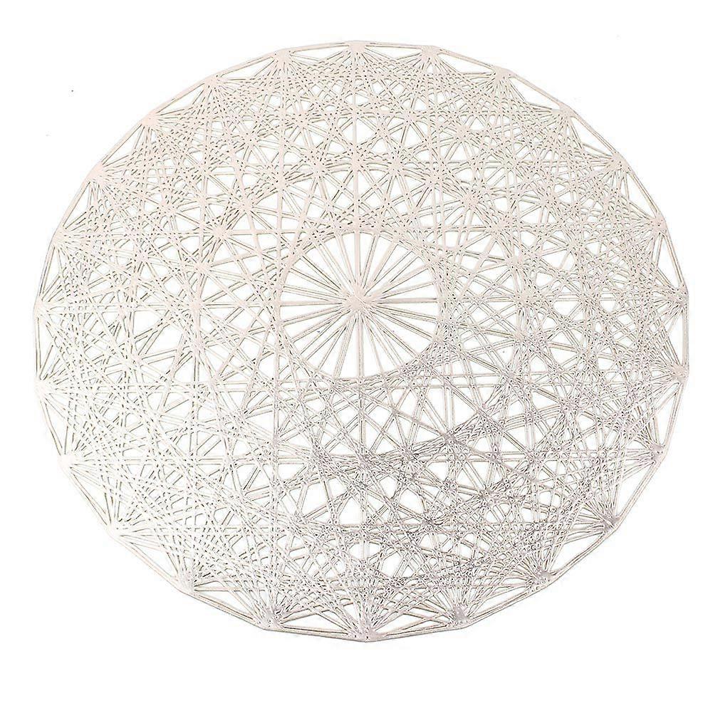 6 Heat Insulation Placemats, Non-Slip Waterproof Table Mats, Tableware Plates Forks Table Mats, Round Placemats