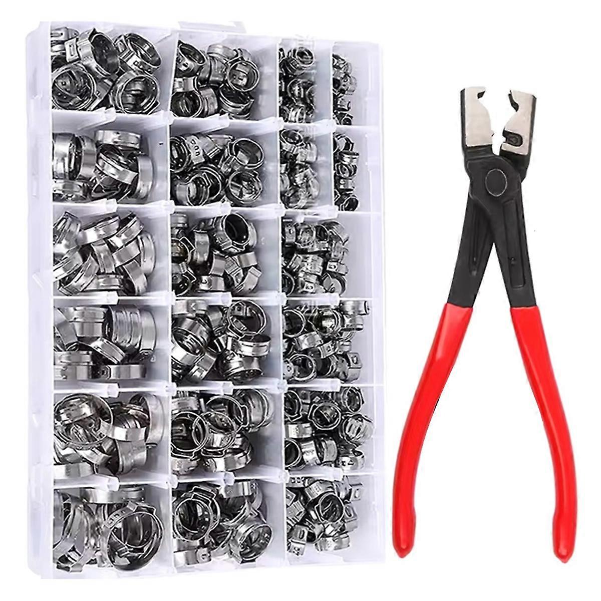 130pcs Stainless Steel Ear Stepless Clamp