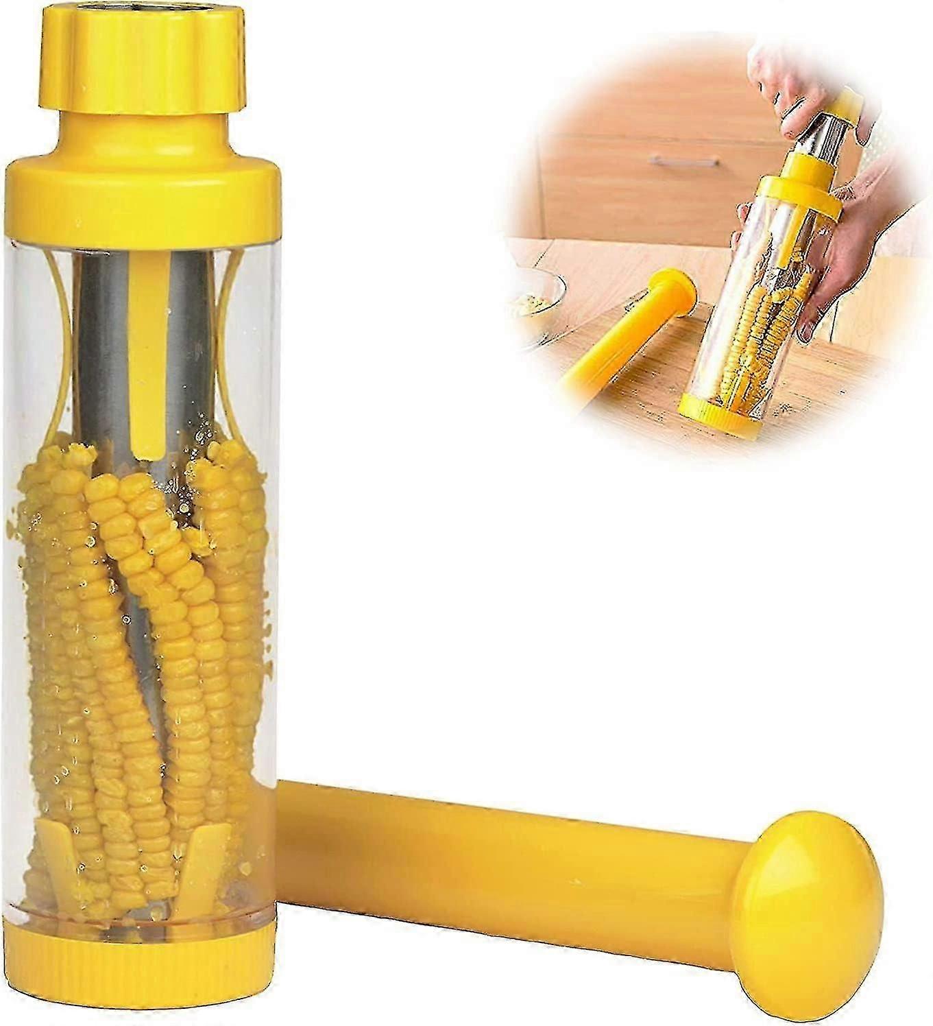 Safer Corn Thresher - Quick Corn Stripper, Stainless Steel, No Splatters