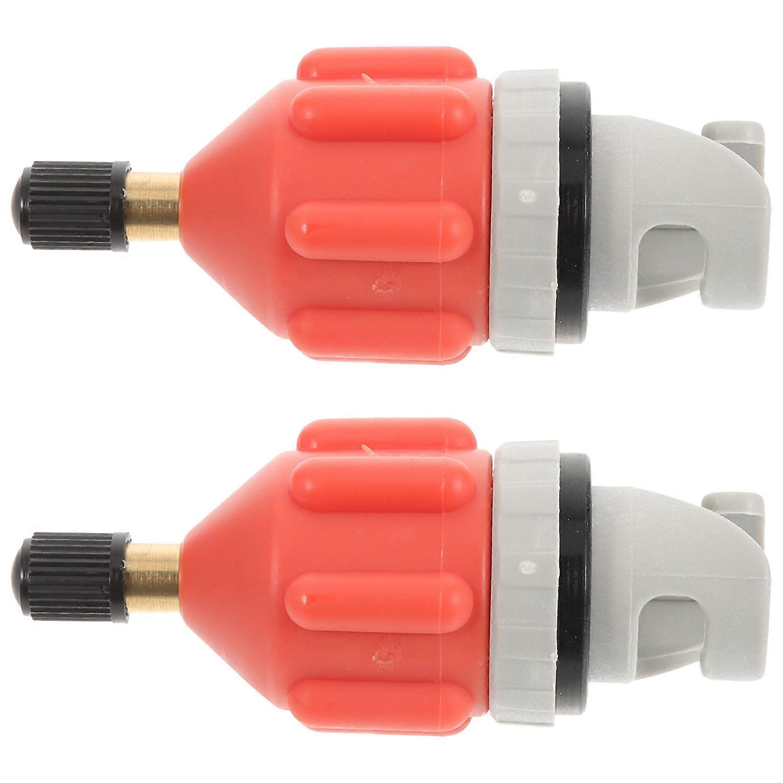 Boat Air Valve Adapter Kayak Outdoor Activities Copper and Rubber High Pressure Resistance 2Pcs