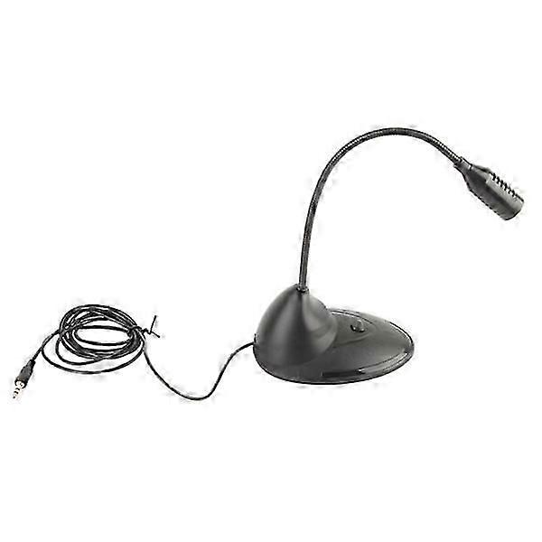 ABS Black Omnidirectional 3.5mm Plug Adjustable Tube Wired Notebook Computer