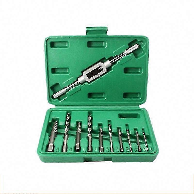 11Pcs Screw Extractor Set for Removing Stripped or Broken Screws & Bolts with Right-Hand Drill Bits (3-10mm)