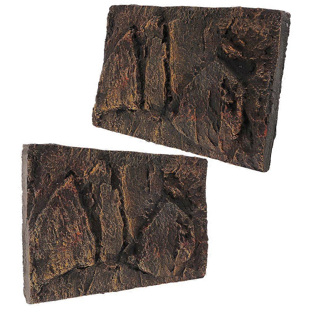 3D Terrarium Background PU Panels for Decoration 2Pcs Turtle Tank Background