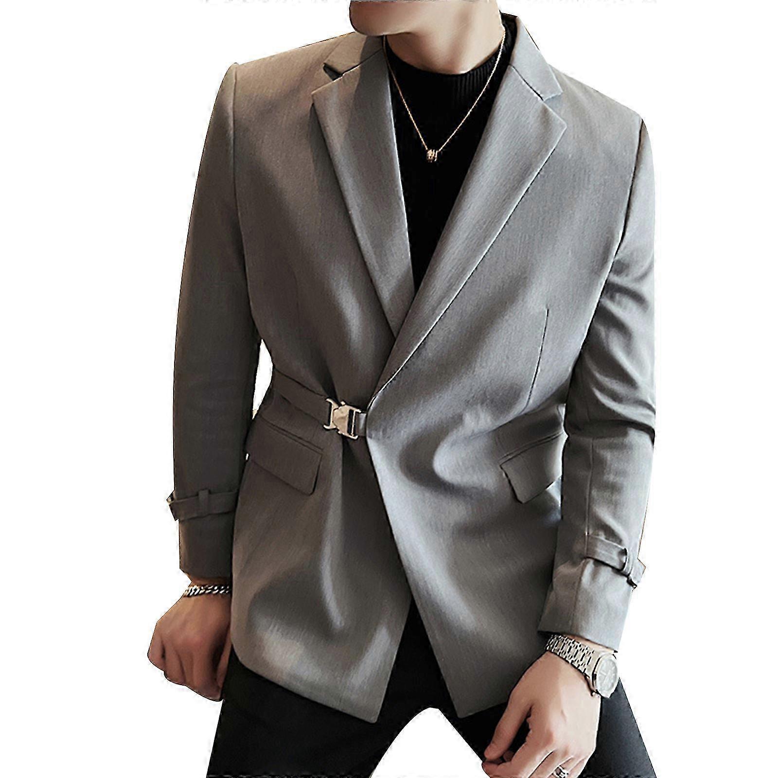 Pánska ležérna módna obleková bunda s prackou