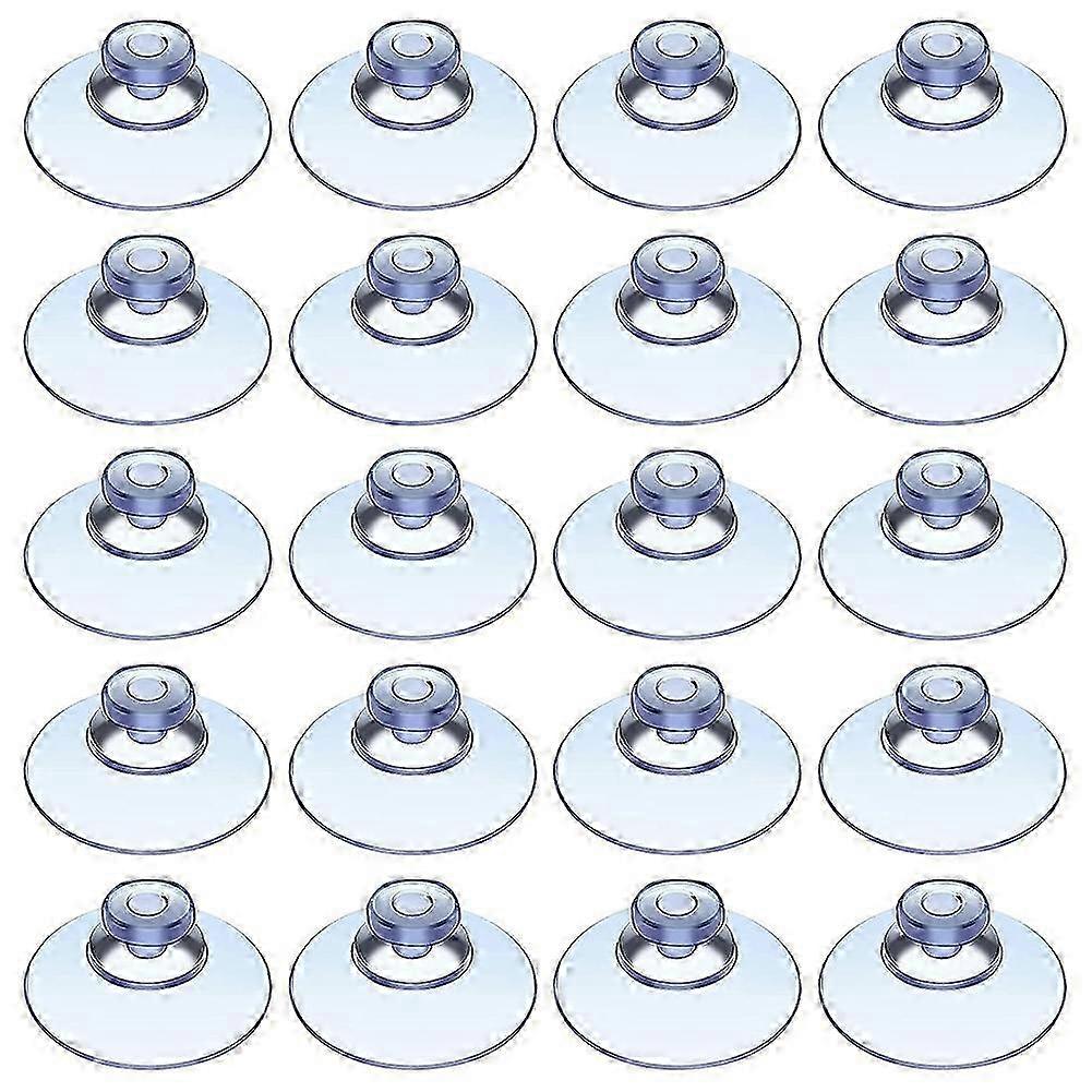 100Pcs Transparent Suction Cups, Plastic Suction Cups, Pads Without Hooks for Outdoor, Kitchen,Bathroom,Window 20Mm
