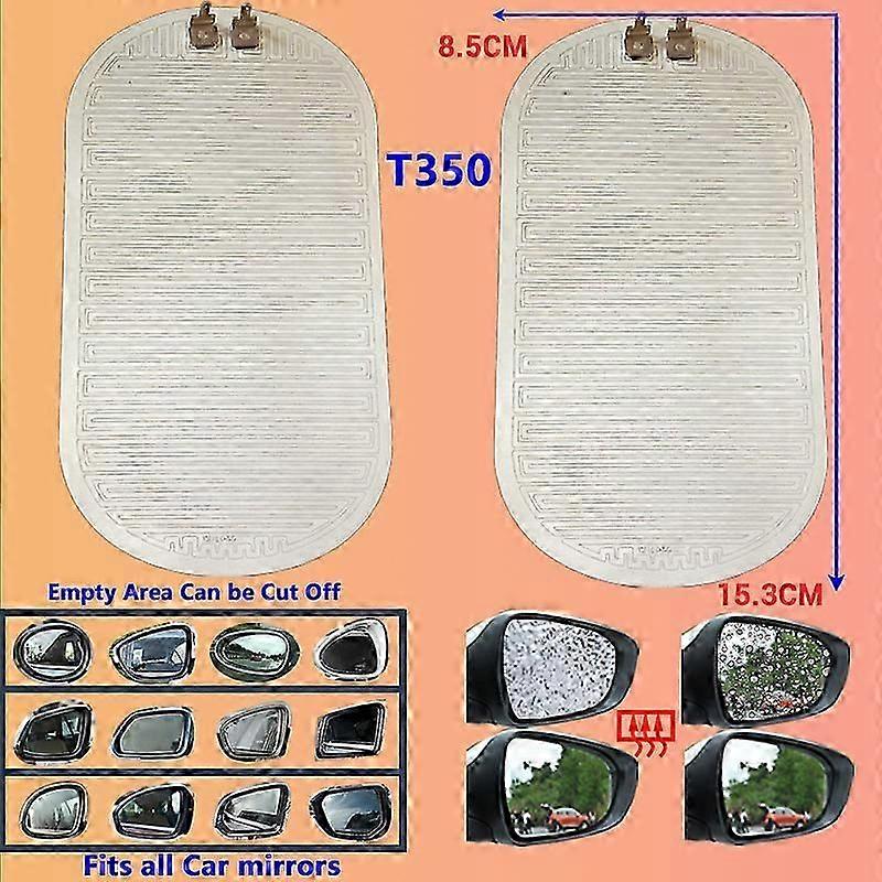 DC 12V Car Side Mirror Heating Pad 1minute Quick Heating Remove Fog/Rain/Frost Vehicle Rearview Mirror Heating Keep Safe Drive