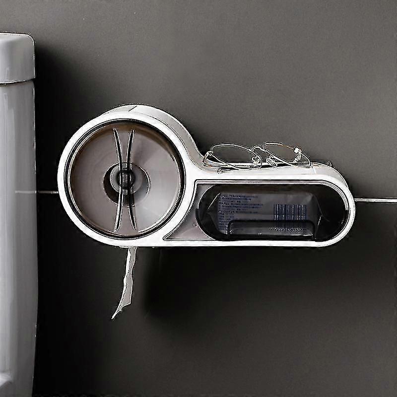 Wall mounted toilet paper holder toilet paper holder mobile phone holder bathroom storage rack