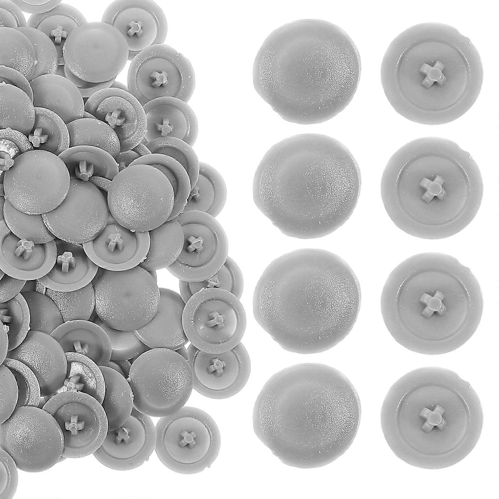 Decorative Screw Caps with Durable Plastic Material for Furniture and Cabinet in Grey Pieces