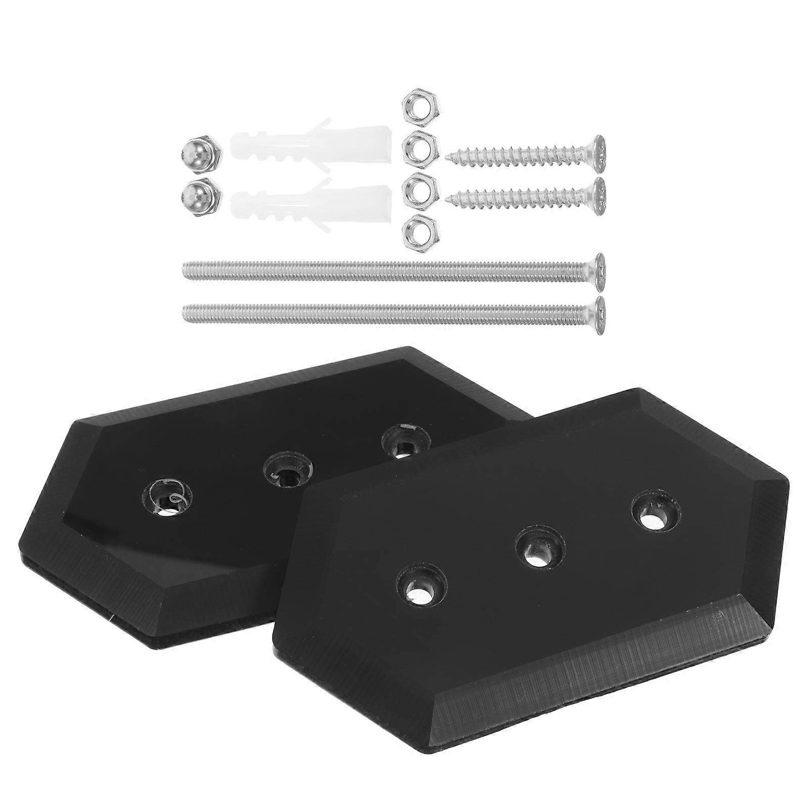 Durable Wall Mounted Skateboard Rack for Storage and Display Black Acrylic 2pcs