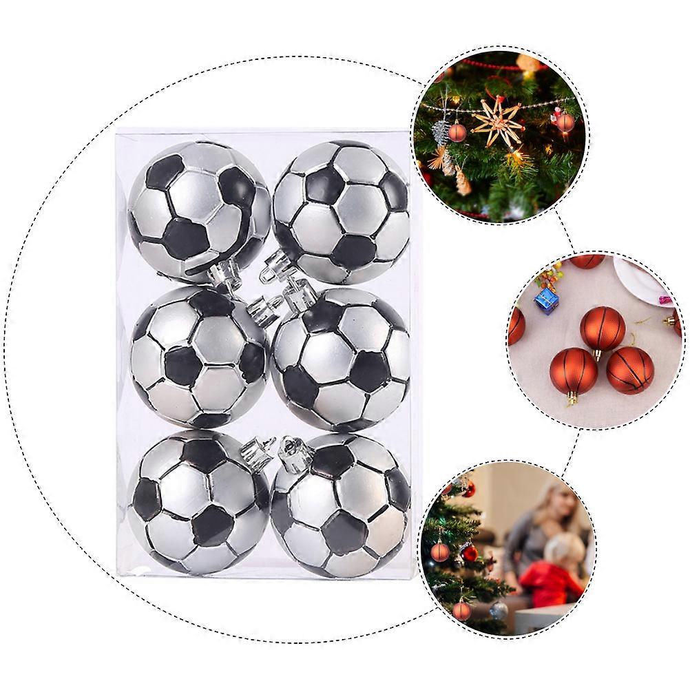 1 Set 12pcs Christmas Hanging Ball Pendant Sports Ball Design Ornament for Party