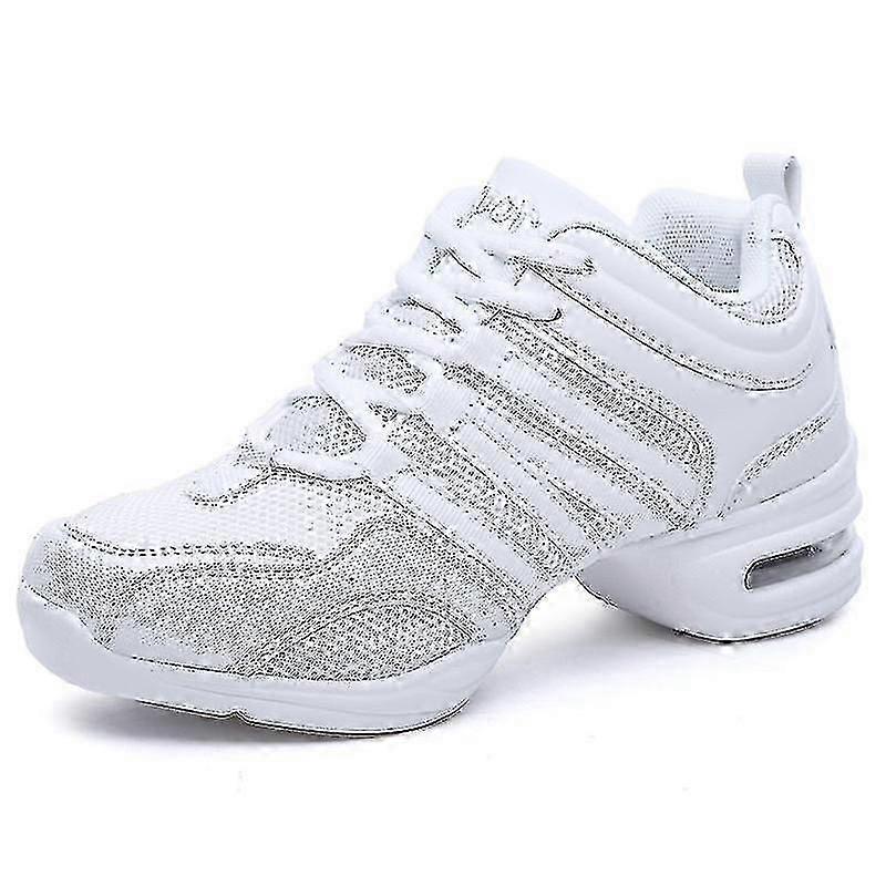 Zapatillas de baile para mujeres con suela dividida zapatos de jazz para niños adultos con cordones de práctica