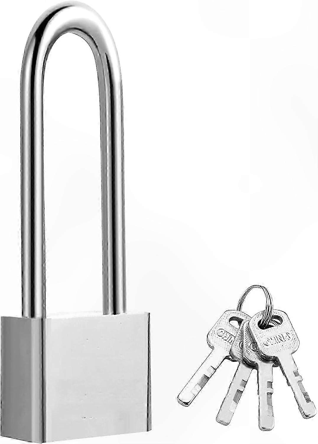 Weatherproof Long Shackle Padlocks with Keys for Outdoor Use
