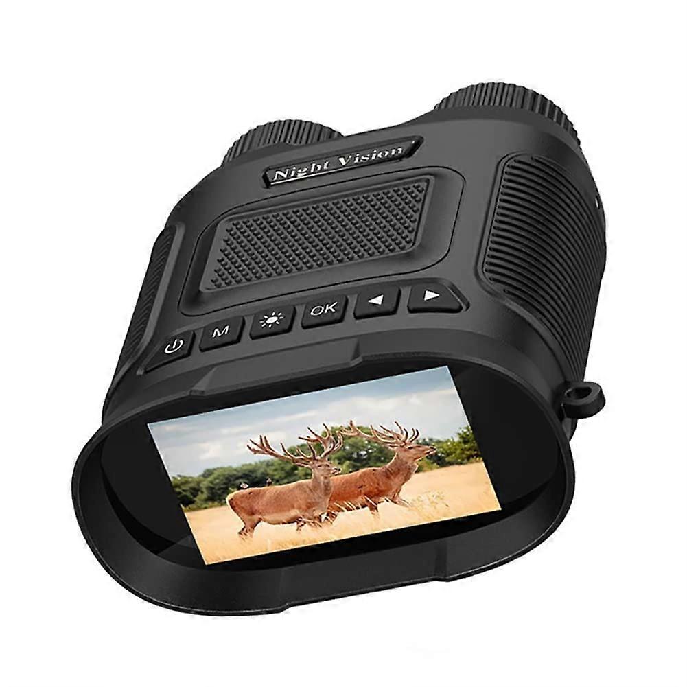 Night Vision Goggles - 4K Waterproof Binoculars with 3'' Screen & Rechargeable Lithium Battery, Support for 128GB Memory Card(Black)