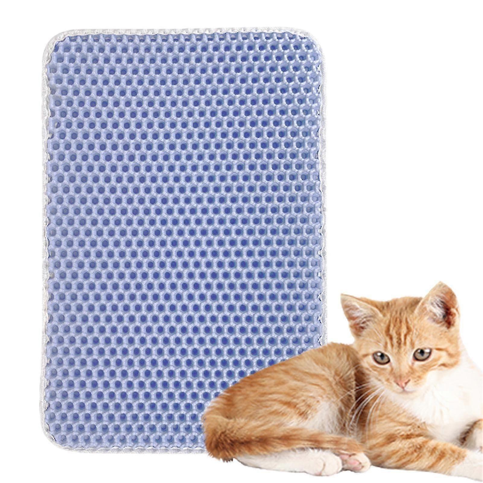 Litter Box Mat Trapper, Waterproof, EVA, Double Layer, AntiSkid Cat Litter Catcher, Soft Paw Friendly Design, Easy to Clean
