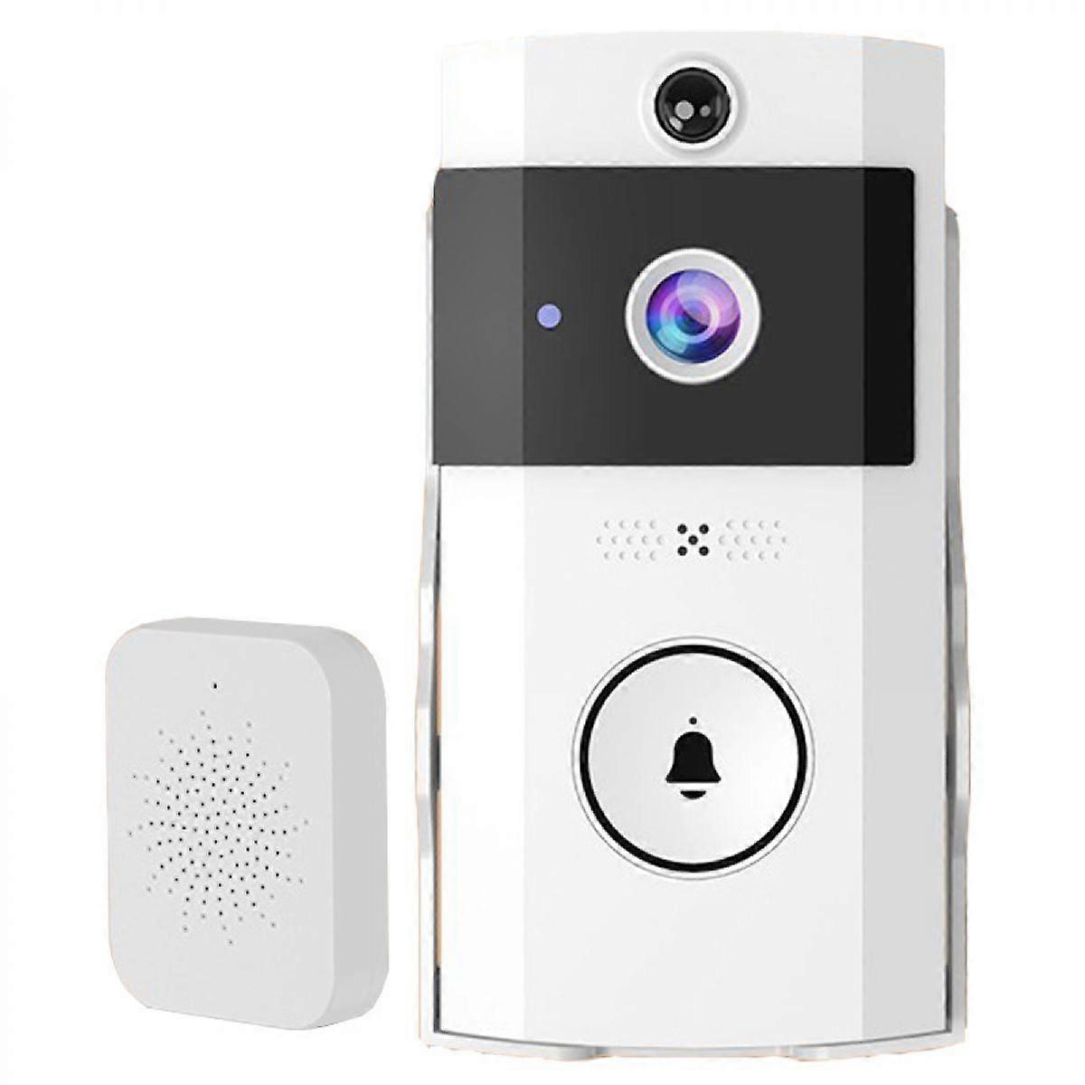 Wireless Smart Video Doorbell, Two-Way Audio, Motion Detection, Night Vision, WiFi Rechargeable