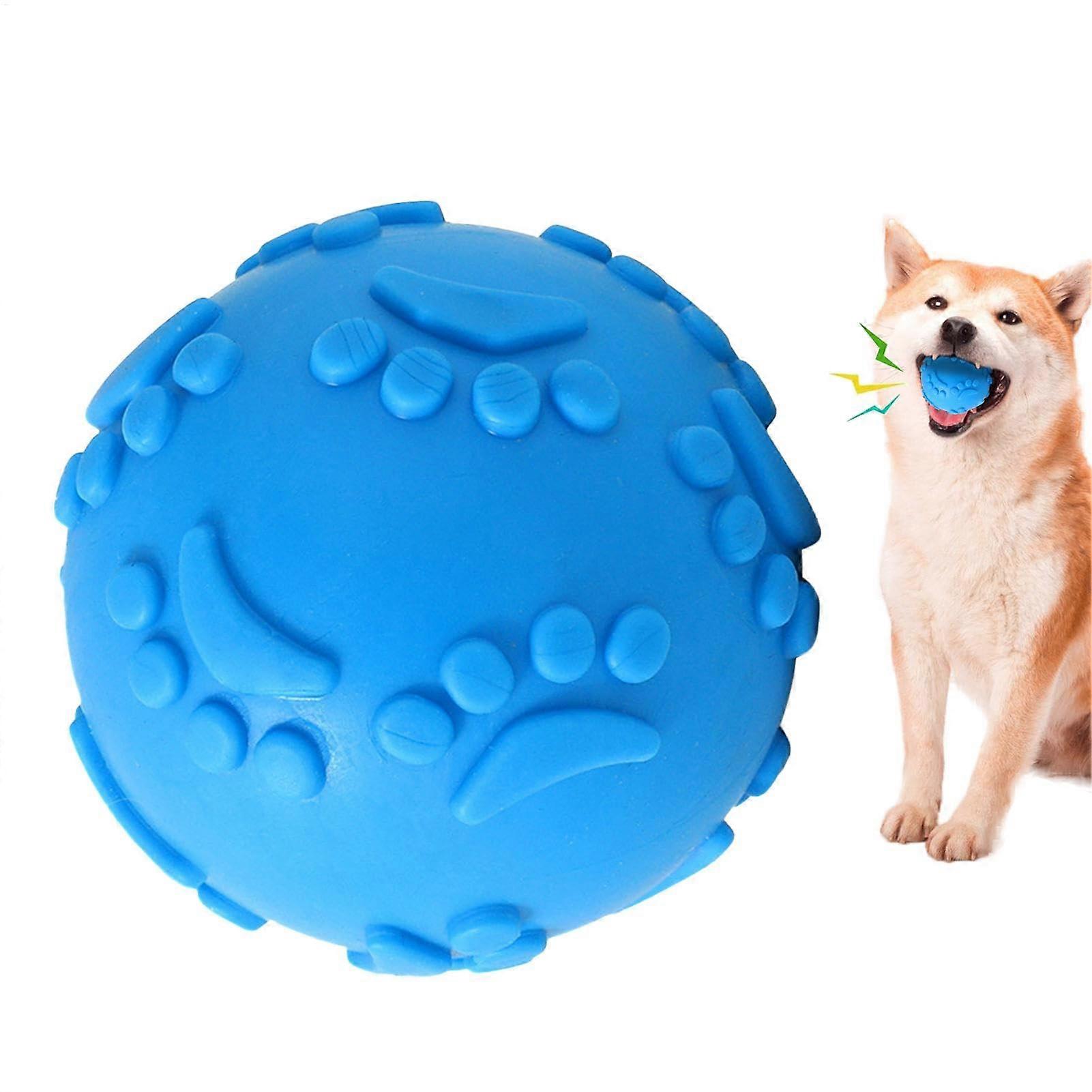 Squeaky Dog Toy Latex Squeaker For Aggressive Chewers Interactive Play Outdoor Blue