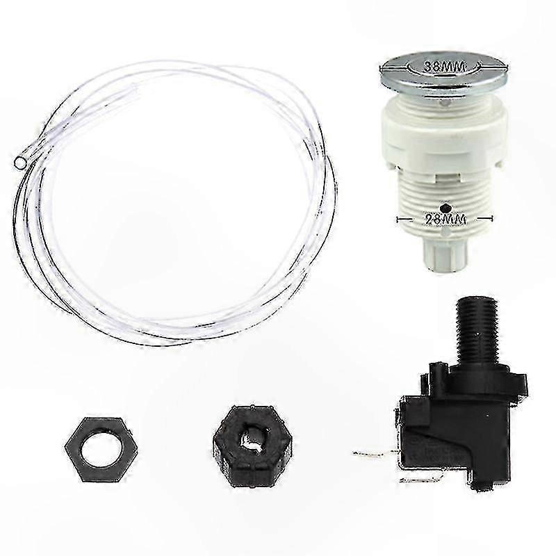 16A 125-250V Push Button Air Switch for Spa Jet Tub, On/Off Control Knob Kit for Home Appliances and Tools, Pneumatic Pressure System Replacement Part