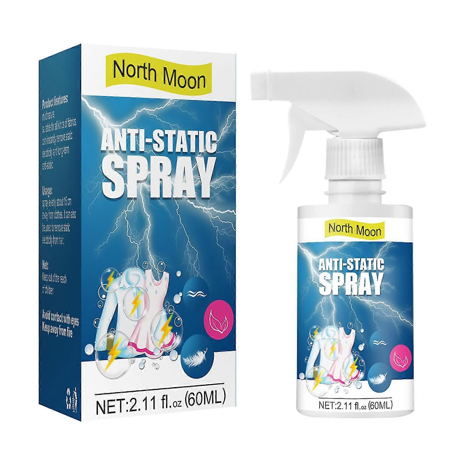 NEW Anti-static Spray Non-hazardous Anti-static Spray Safety Static Remover For Clothes Hair 60ml