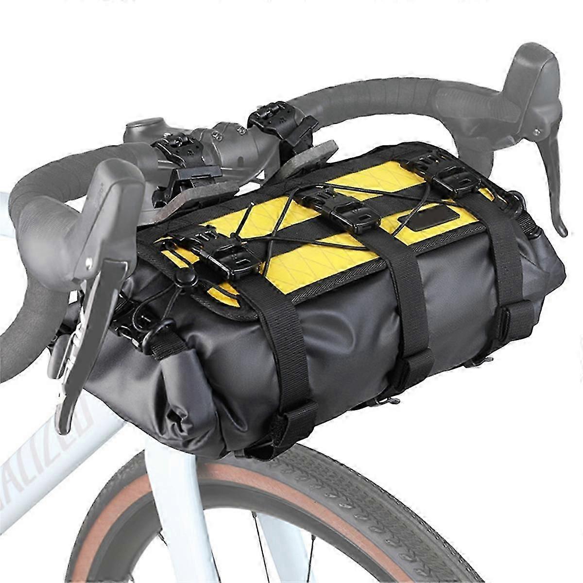 Waterproof Bike Handlebar Bag Adjustable Capacity, Removable Dry Bag for , Road & Gravel Biking, Fr