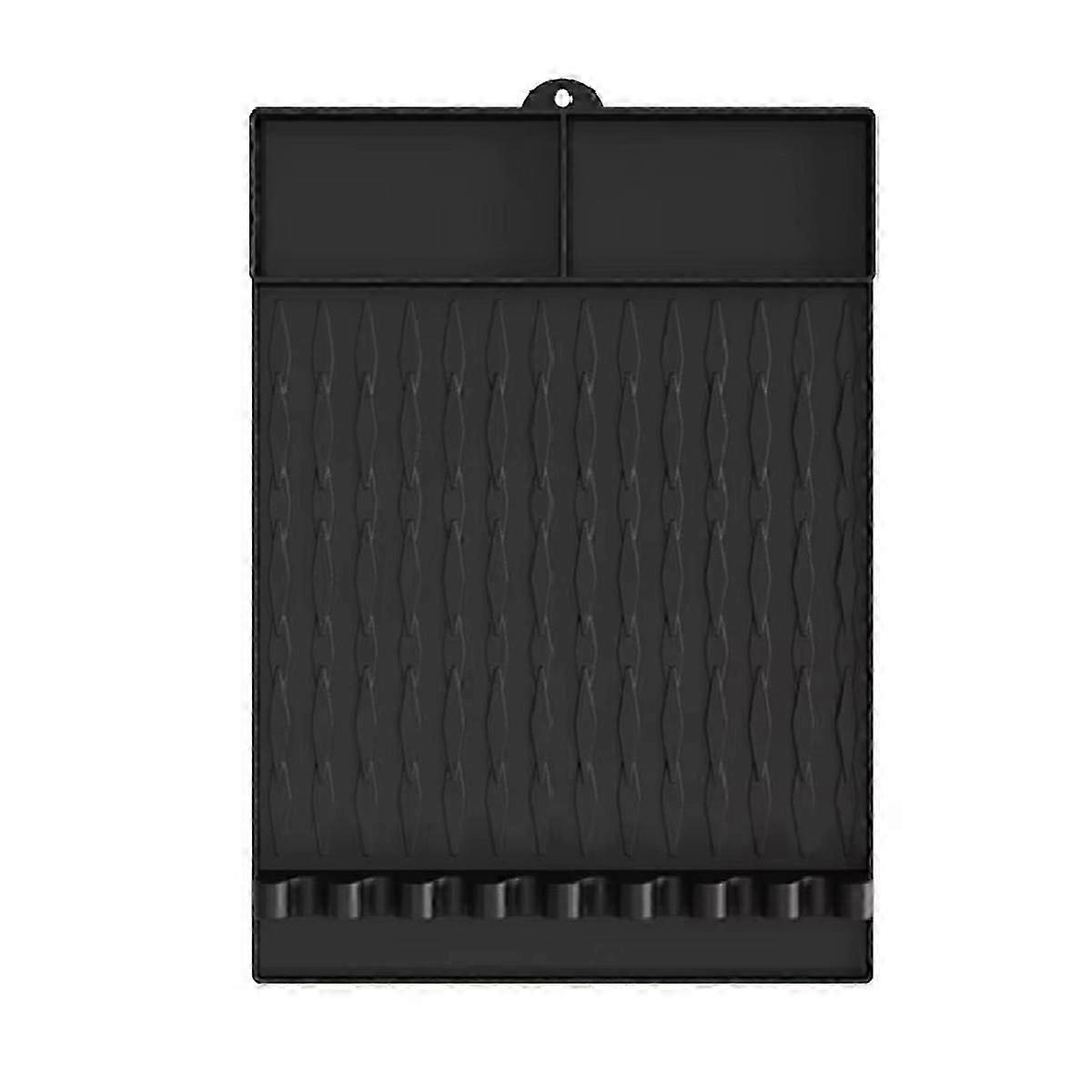 Grill Tools Mat Silicone Heat- Spatula Mat with Drip Pad Reusable Utensil Holder for Outside Grilli
