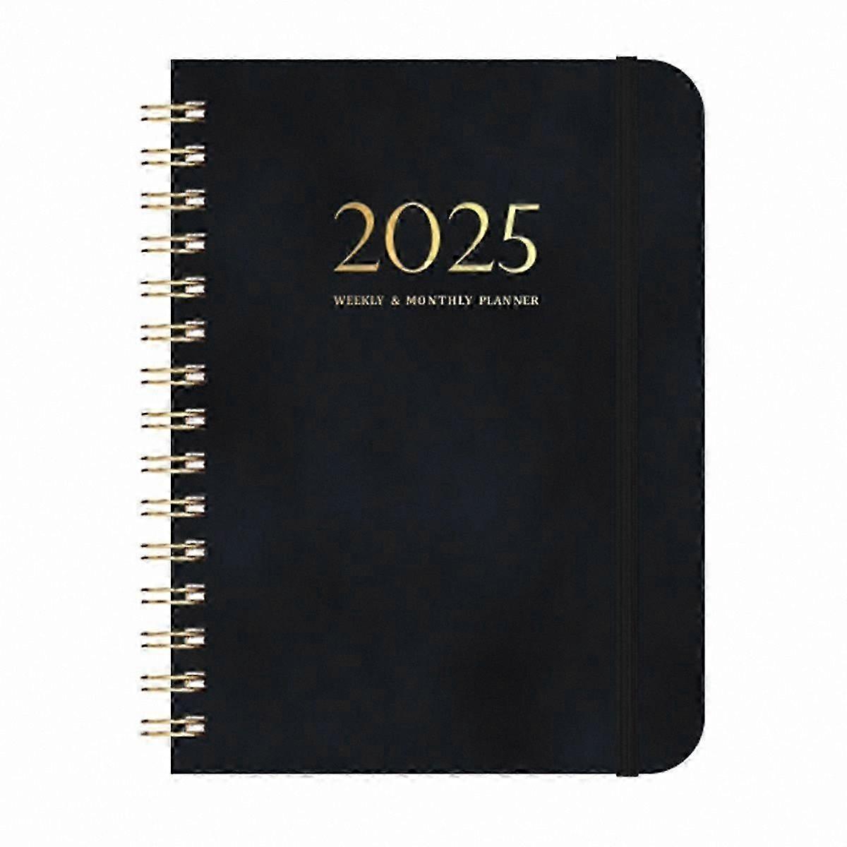 2025 Planner Diary 140 Pages Weekly Schedule Notebook Calendar with Strap for Planning and Notes