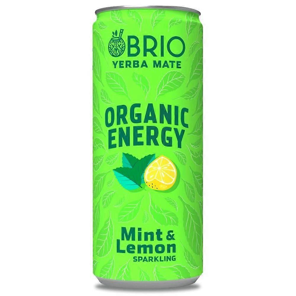 Brio Mate Organic Energy Drink Mint & Lemon 250ml - 6 Pack