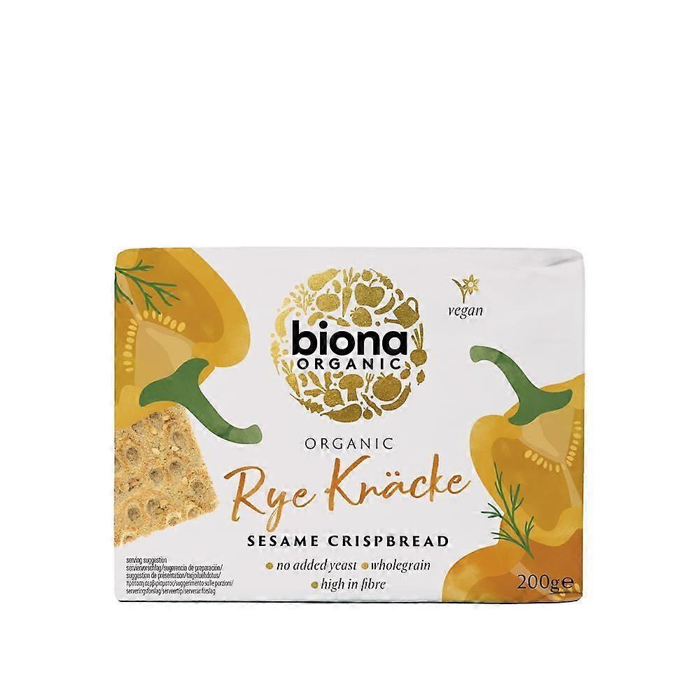 Biona Organic Rye Crispbread Sesame 200g - 5 Pack