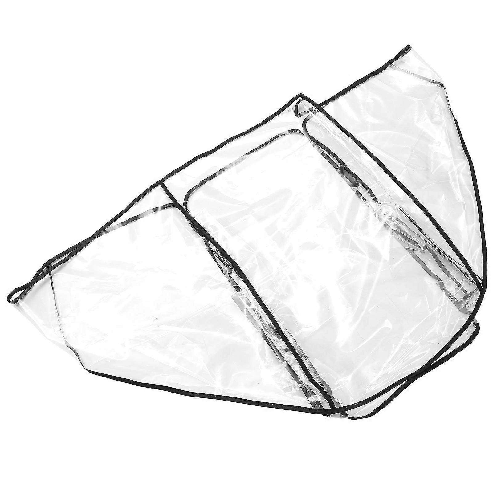 Double Pushchair Rain Cover for Protection Use Made of Durable Eva Black