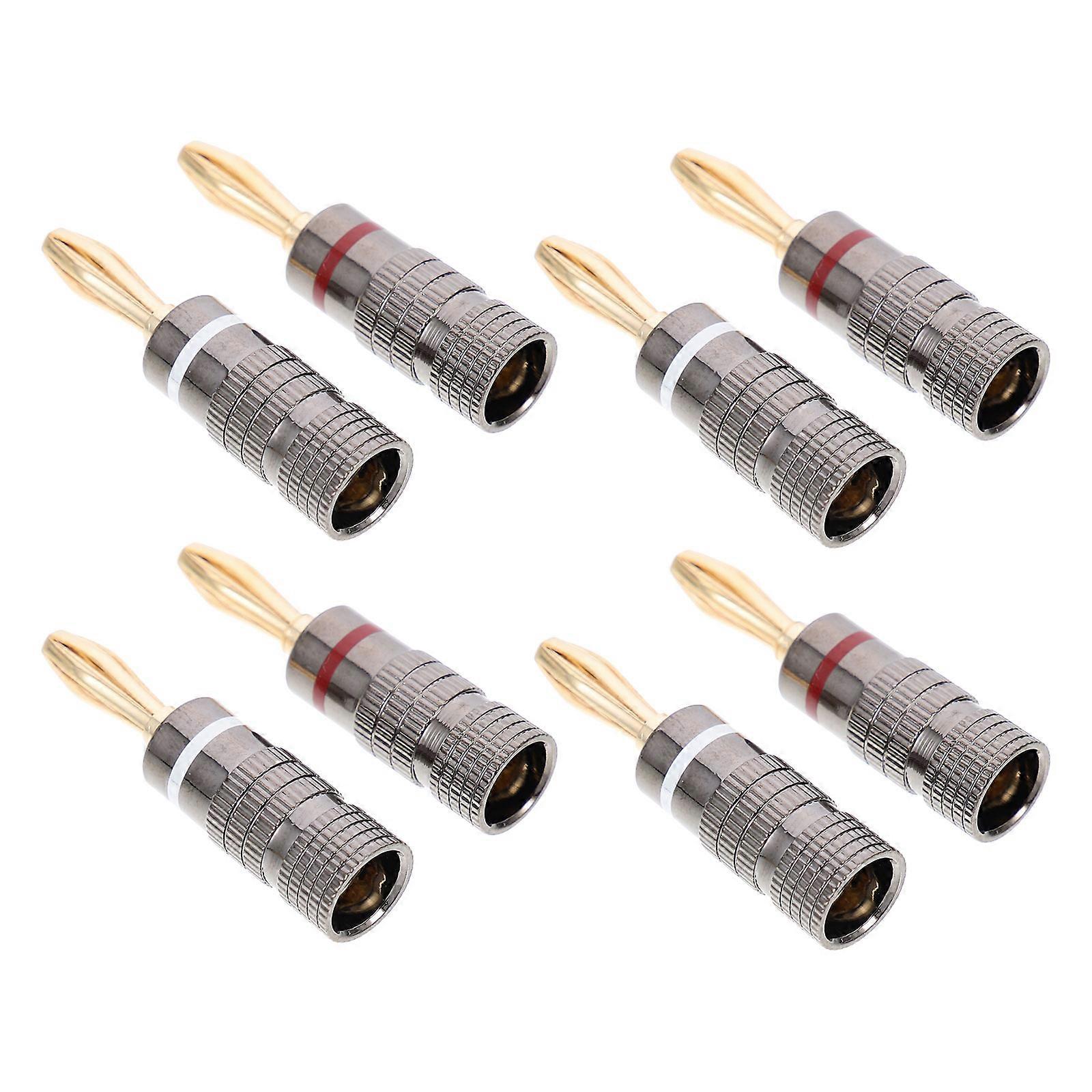Banana Plugs Copper Speaker Wire with Banana Clip Connector 10Pcs
